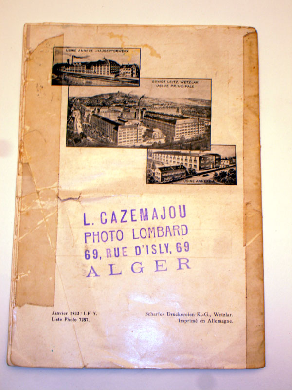 g leica instruction booklet 1933 back LR.jpg (110072 octets)